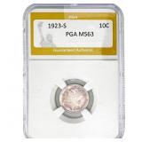 1923-S Mercury Silver Dime PGA MS63