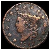 1819 Coronet Head Large Cent HIGH GRADE
