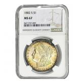 1882-S Morgan Silver Dollar NGC MS67