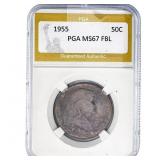 1955 Franklin Half Dollar PGA MS67 FBL