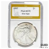 1997 American Silver Eagle PGA MS70