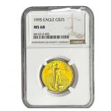 1995 $25 American Gold Eagle 1/2oz Gold NGC MS68