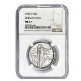 1938-D Oregon Trail Half Dollar NGC MS67