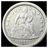 1842-O Seated Liberty Dime NEARLY  UNCIRCULATED