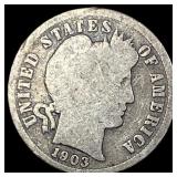 1903-S Silver Barber Dime NICELY CIRCULATED
