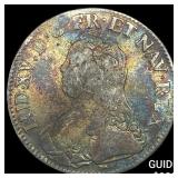 Colonial France Silver Ecu  NEARLY UNCIRCULATED