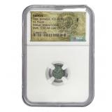 Judaea Alex Jannaeus 103-76 BC Bronze Prutah NGC