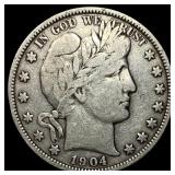 1904-O Silver Barber Half Dollar LIGHTLY  CIRCULA