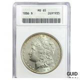 1886 Morgan Silver Dollar ANACS MS65