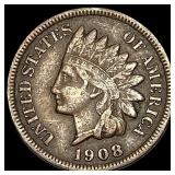 1908-S Indian Head Cent ABOUT UNCIRCULATED