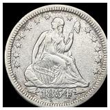 1854 Arrows Seated Liberty Quarter NEARLY  UNCIRC