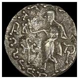 Indo-Scythian 59-12 BC Silver drachm NEARLY UNCIR