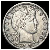 1899 Barber Silver Quarter CLOSELY UNCIRCULATED