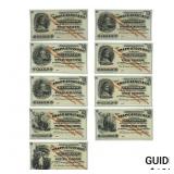 [9]1892-1876 Unc. Frac. Currency Set WI K.S. Co