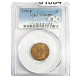 1995-D Wheat Cent PCGS MS66 RD
