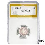 1923-S Mercury Silver Dime PGA MS63