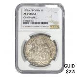 1907A France Indochina Silver 1 Piastre Chopmarked