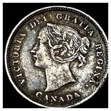 1901 Canada Silver 5 Cents NEARLY  UNCIRCULATED