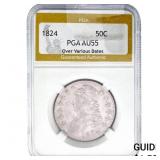 1824 Capped Bust Half Dollar PGA AU55