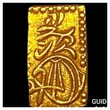 Japan 1832-1858 Gold 2 Shu CLOSELY UNCIRCULATED