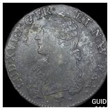 1784 Colonial France Silver Ecu  NEARLY UNCIRCULAT