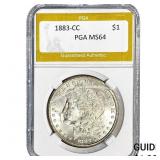 1883-CC Morgan Silver Dollar PGA MS64