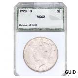 1923-D Silver Peace Dollar PCI MS62