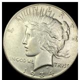 1934-S Silver Peace Dollar CLOSELY  UNCIRCULATED