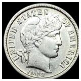 1908 Silver Barber Dime CLOSELY UNCIRCULATED