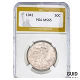 1941 Walking Liberty Half Dollar PGA MS65