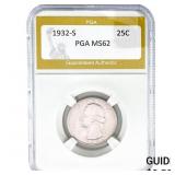 1932-S Washington Silver Quarter PGA MS62