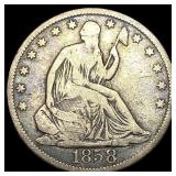 1858-O Silver Half Dollar NICELY CIRCULATED