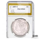 1897-S Morgan Silver Dollar PGA MS64