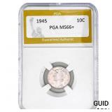 1945 Mercury Silver Dime PGA MS66+