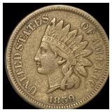 1859 Copper-Nickel Indian Head Cent ABOUT UNCIRCUL