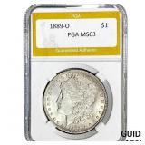 1889-O Morgan Silver Dollar PGA MS63