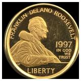 1997 Roosevelt Commem Pin .2419oz AGW HIGH GRADE