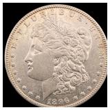 1896-O Silver Morgan Dollar CLOSE UNC