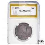 1955 Franklin Half Dollar PGA MS67 FBL