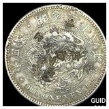 Japan Meji Period Silver 1 Yen Chopmarks NEARLY U