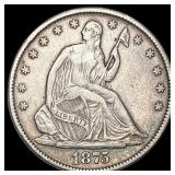 1875-CC Silver Half Dollar ABOUT UNCIRCULATED