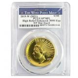 2019-W $100 1oz Gold High Relief Enhanced .9999  P