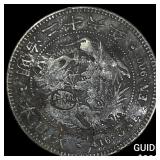 Japan Meji Period Silver 1 Yen Chopmarks NEARLY U