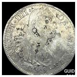 1796 Colonial Spain Silver 8 Reales Chopmarks NEAR