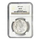 1897-O Morgan Silver Dollar NGC AU55