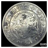 Japan Meji Period Silver 1 Yen Chopmarks NEARLY U