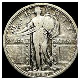 1917-D Type 1 Standing Liberty Quarter  LIGHTLY C