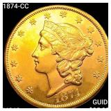 1874-CC $20 Gold Double Eagle UNCIRCULATED