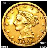 1851-O $2.50 Gold Quarter Eagle HIGH GRADE
