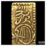 Japan 1832-1858 Gold 2 Shu CLOSELY UNCIRCULATED